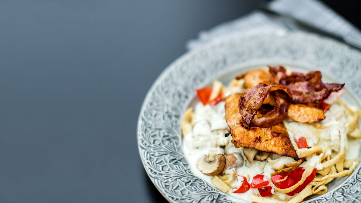 Keto chicken Alfredo pasta