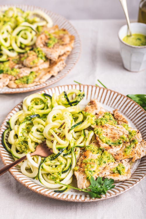Chimichurri chicken with zoodles