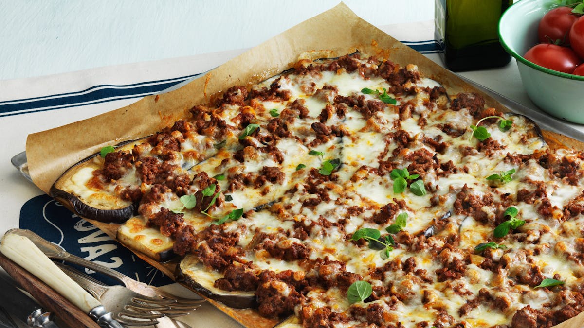 Low carb eggplant pizza