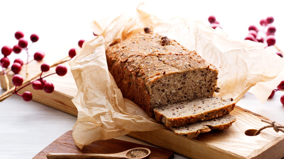Low carb holiday bread with orange