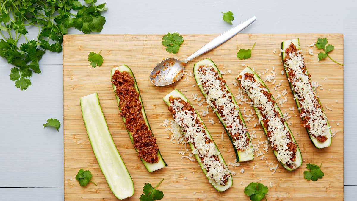 Keto Tex-Mex stuffed zucchini boats