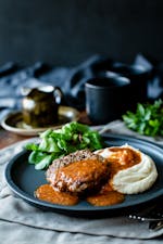 Low carb Salisbury steak with quick mash