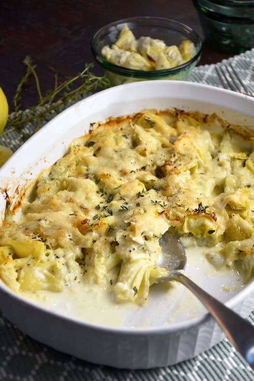 Lemon cream artichokes