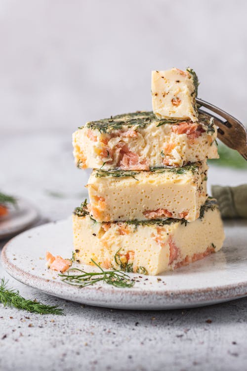 Egg bites with smoked salmon and dill