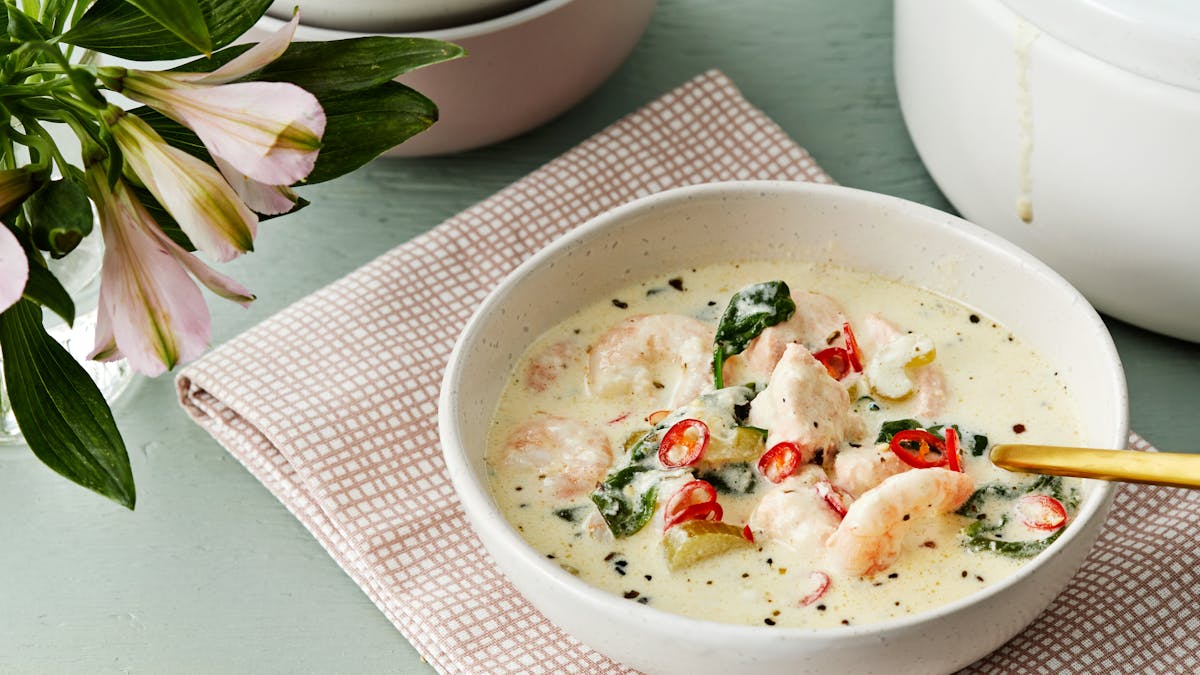 Keto seafood chowder