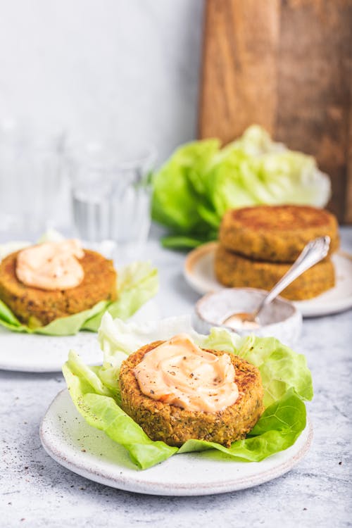 Vegetarian chickpea burger